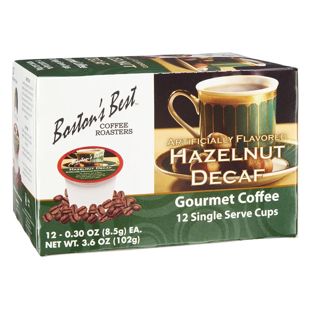 Boston's Best Hazelnut Decaf Coffee Roasters, 12 ct