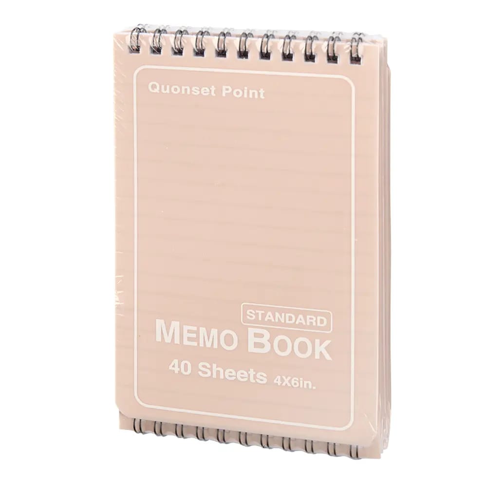 Memo Book, Pink, 4 pk, 40 Sheets, 4" x 6"