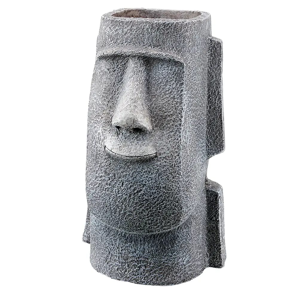 Maoi Open Head Planter, 16.75"