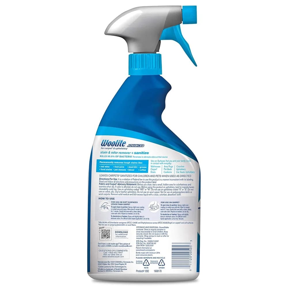 Woolite Advanced Stain & Odor Remover + Sanitize, 22 oz