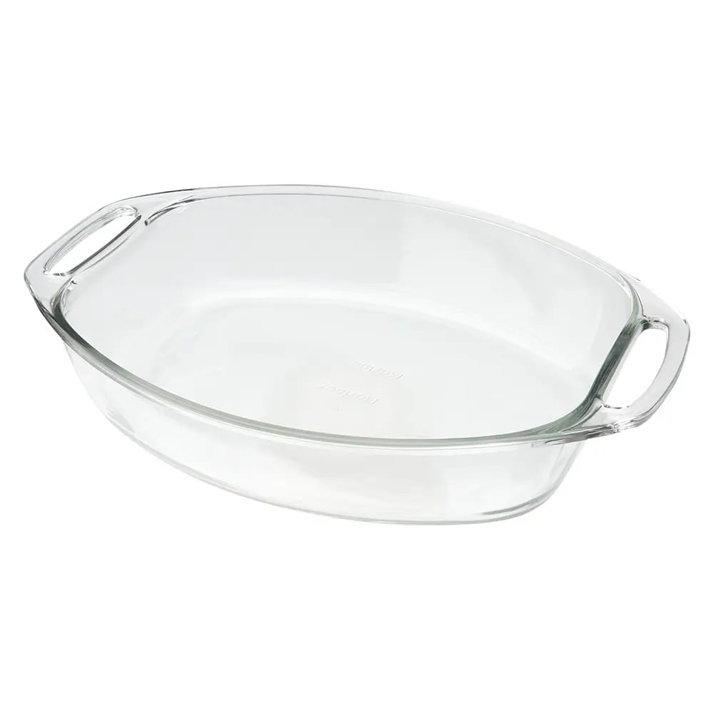 Marinex Glass Rectangle Roasting Dish with Handles, 3.7 Qt