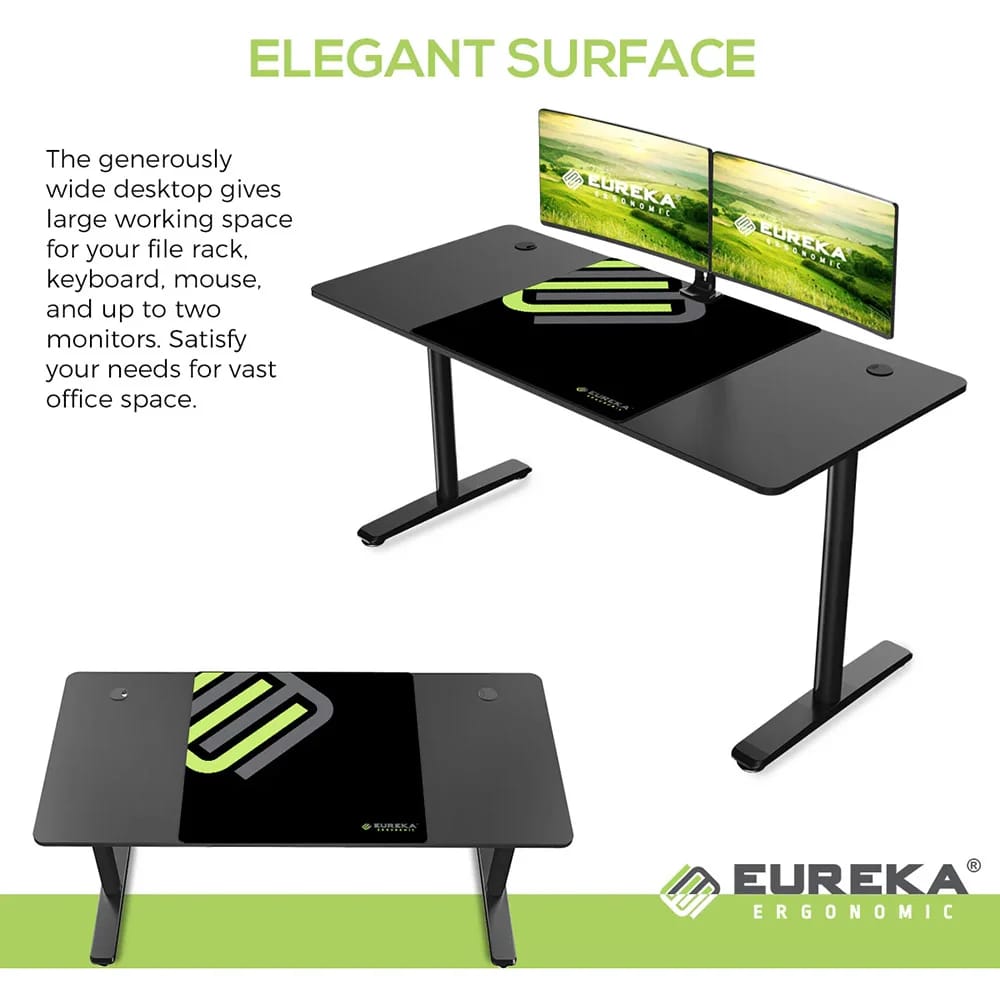 Eureka Ergonomic Computer Desk, Black