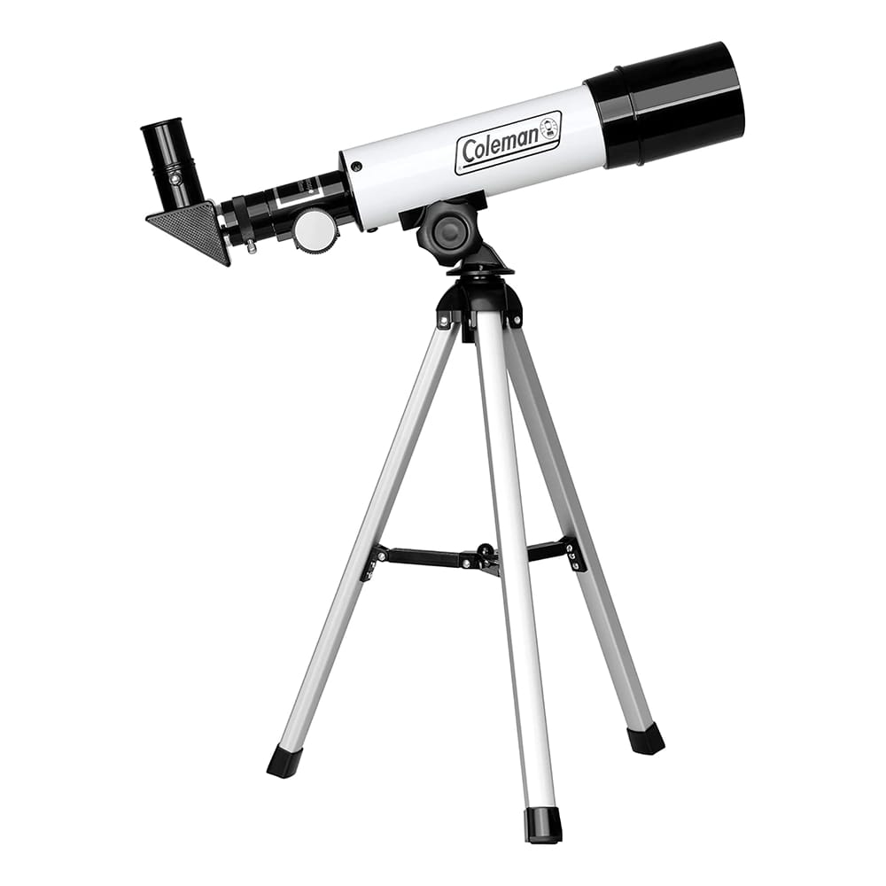 Coleman 360x50 Refractor Telescope Kit with Heavy-Duty Carrying Case, White