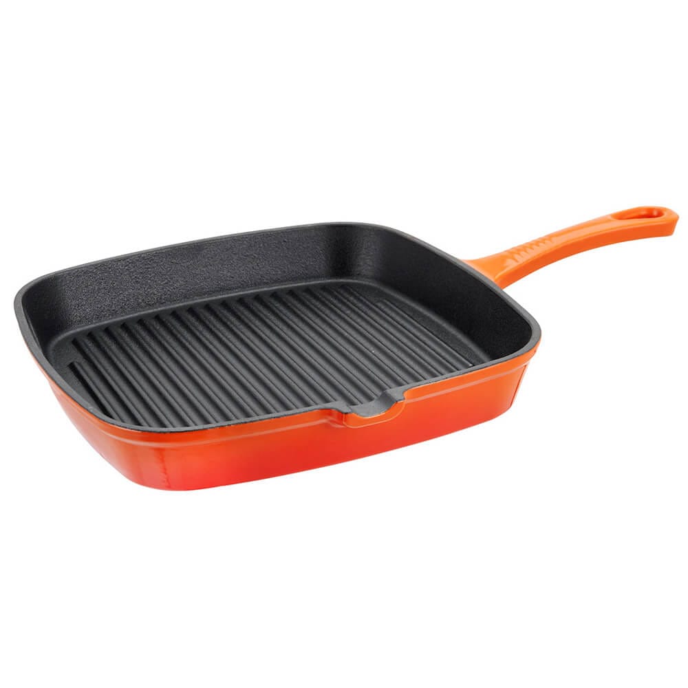 Baker's Secret 9.4" Enameled Cast Iron Grill Pan