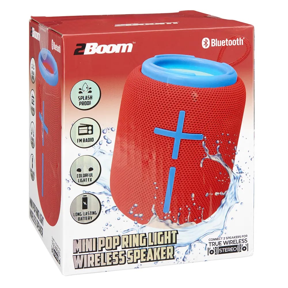 2Boom Mini Pop Ring Light Wireless Speaker