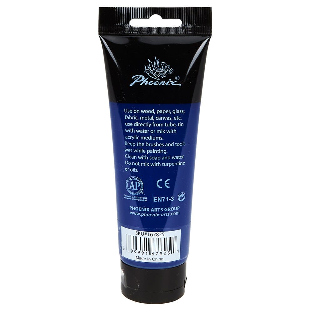 Phoenix Artist's Acrylic Paint, Primary Blue, 120 ml