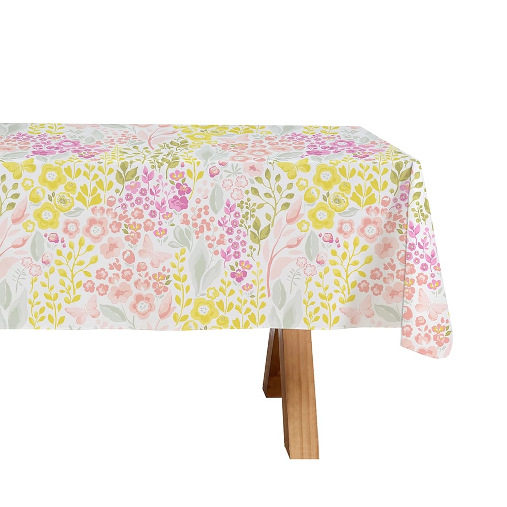 Spring Vinyl Tablecloth with Flannel Backing