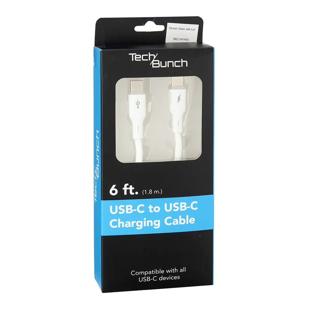 Tech Bunch USB-C to USB-C Charging Cable, 6'