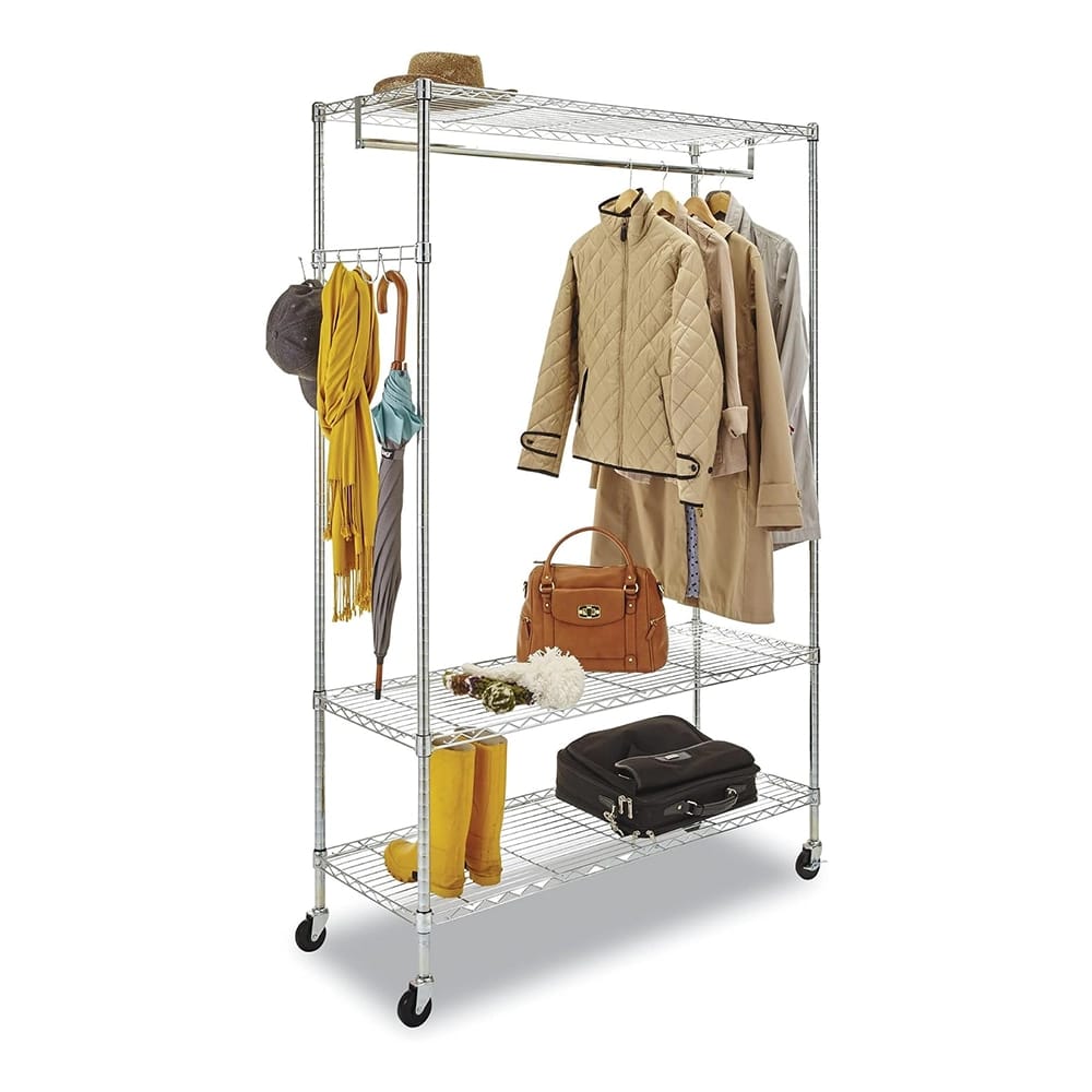 Alera Wire Shelving Garment Rack, Silver