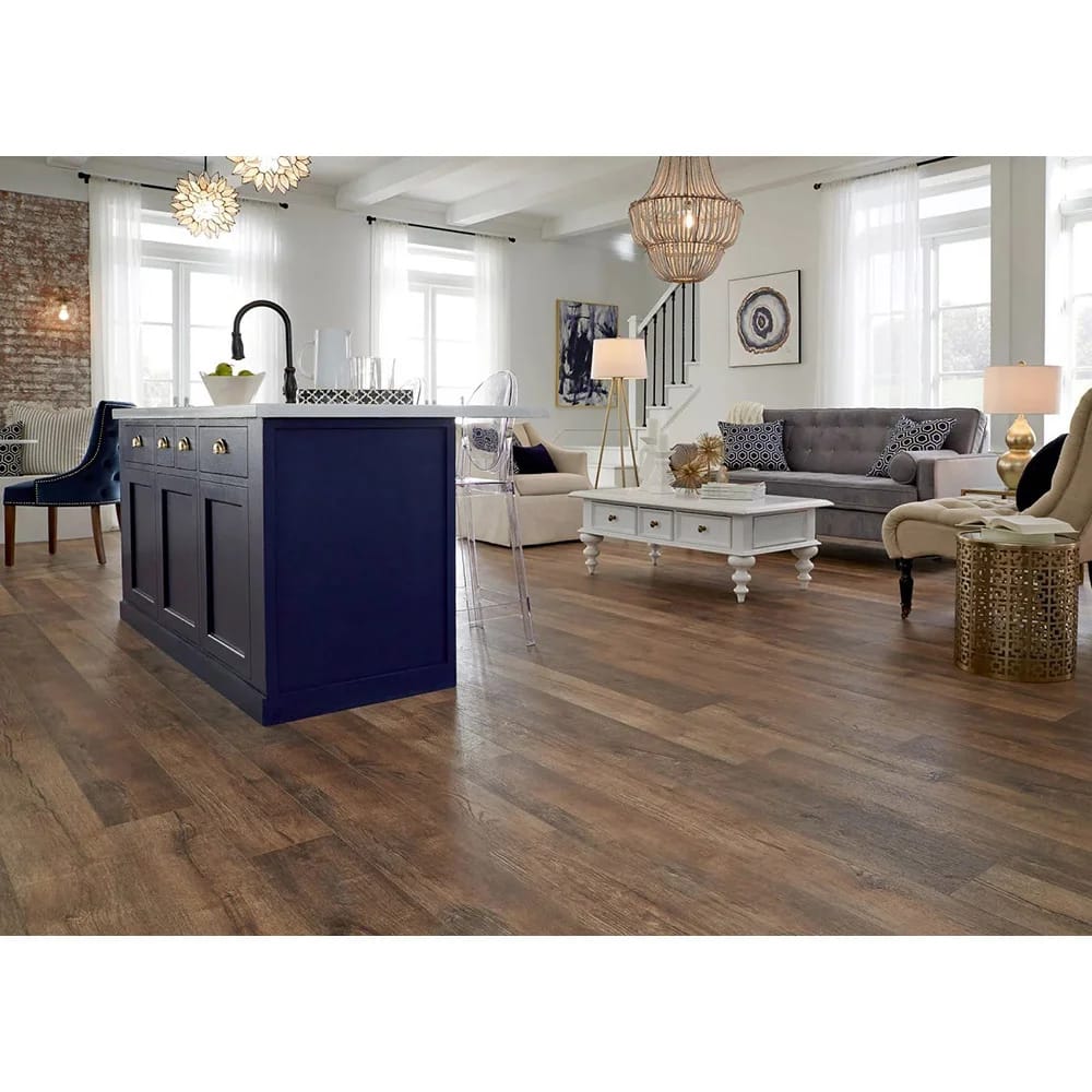 Dream Home 12mm Copper Valley Chestnut Waterproof Laminate Flooring, Brown, 18.42 sq. ft. ($3.26/sq. ft.)