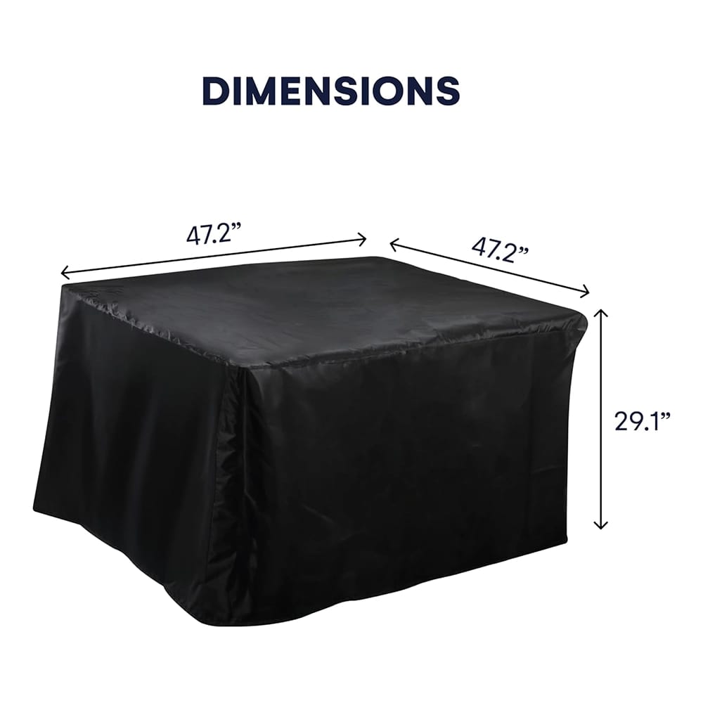 SteadyDoggie Outdoor Furniture Cover, Black, 47" x 47"