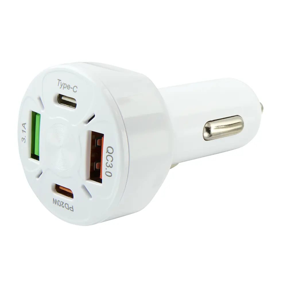 Acellories 4-In-1 Fast Charging Car Charger