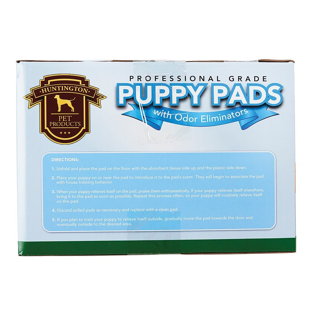 Huntington Pet Products Professional Grade 24" x 24" Puppy Pads with Odor Eliminators, 100 Count