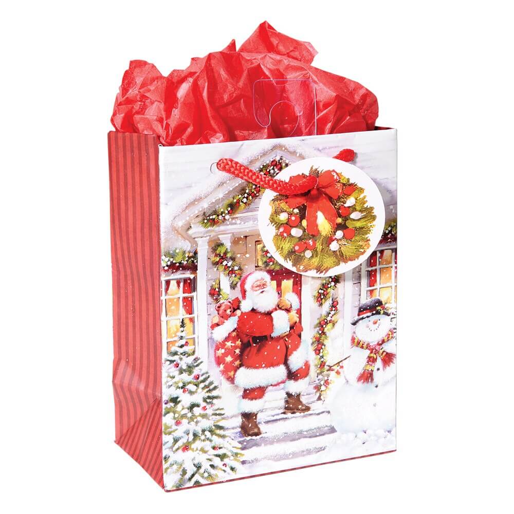 Small Traditional Christmas Gift Bags