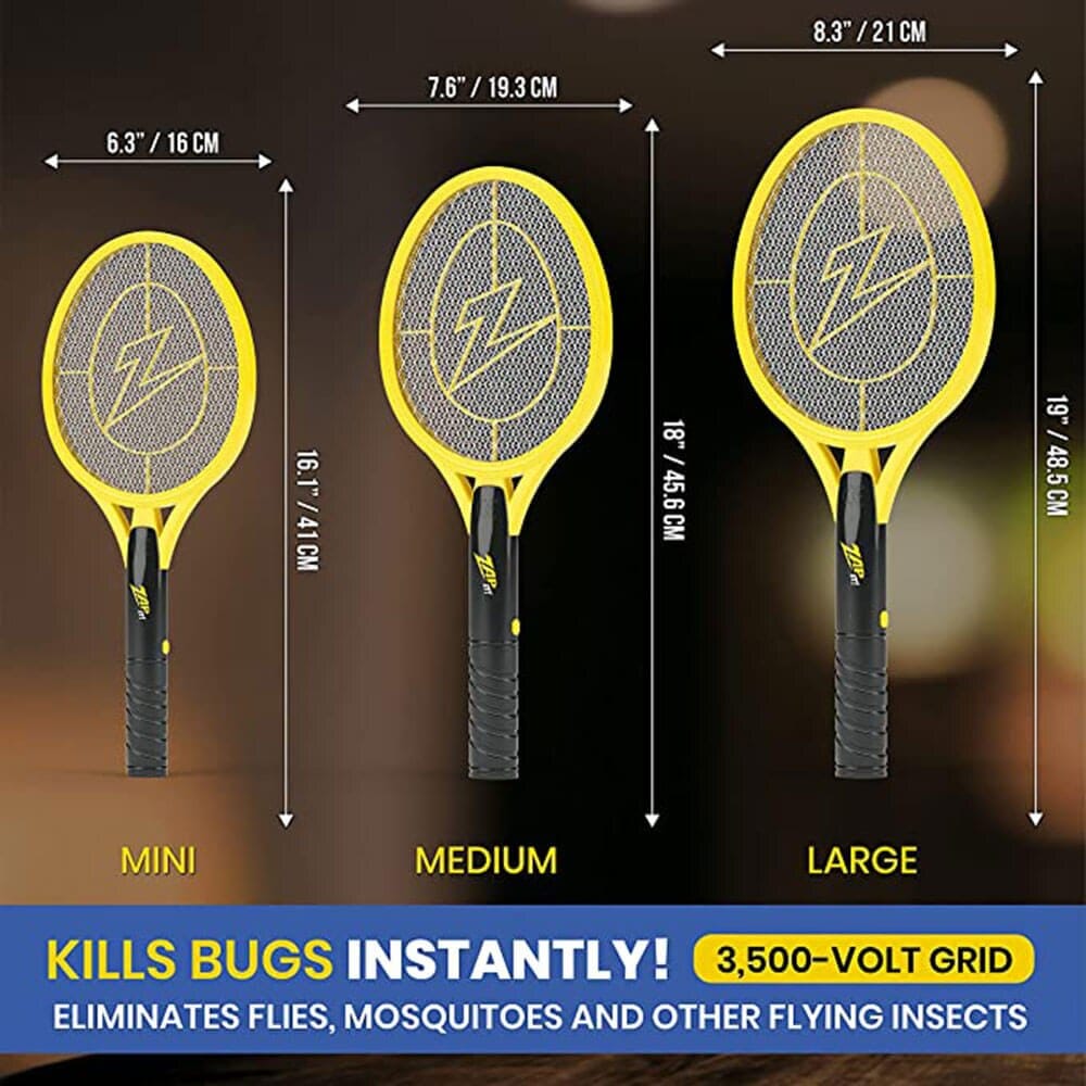 ZAP IT! Battery-Powered Large Bug Zapping Racket, 2 Count