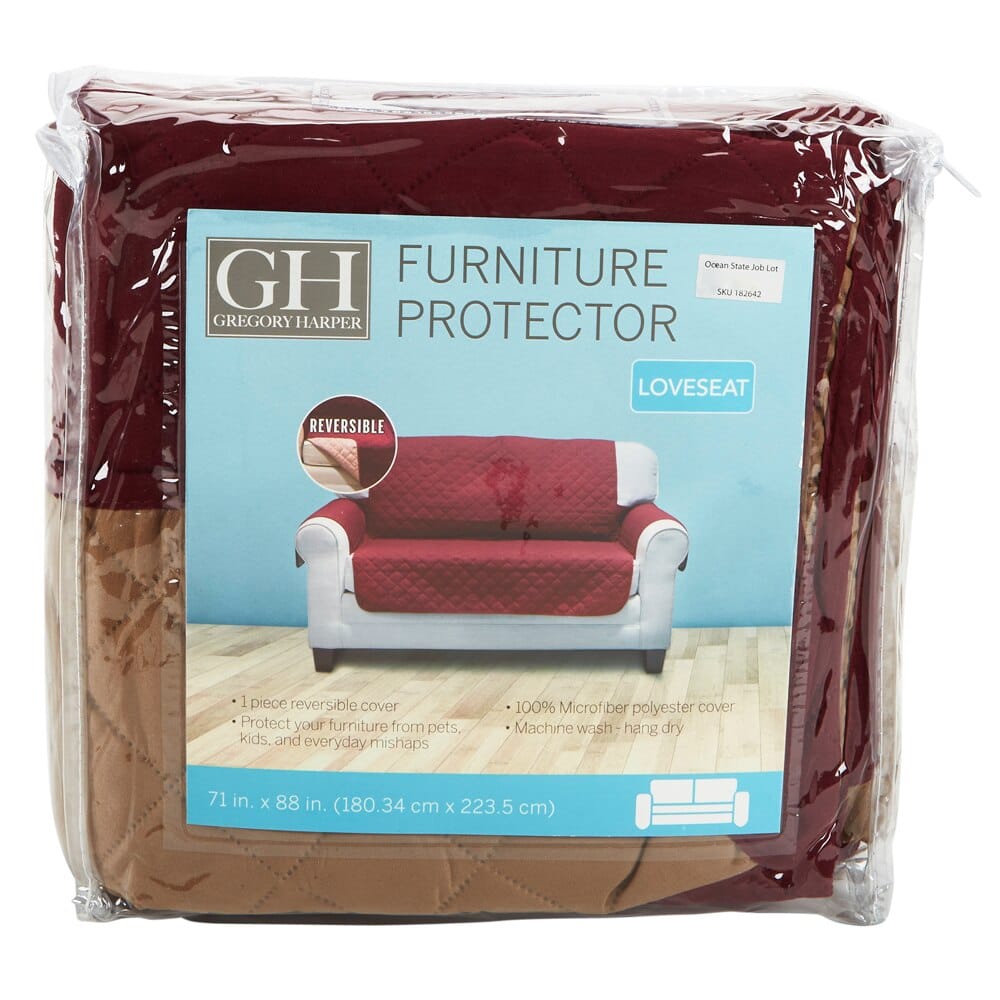 Gregory Harper Reversible Solid Loveseat Protector, 71" x 88"