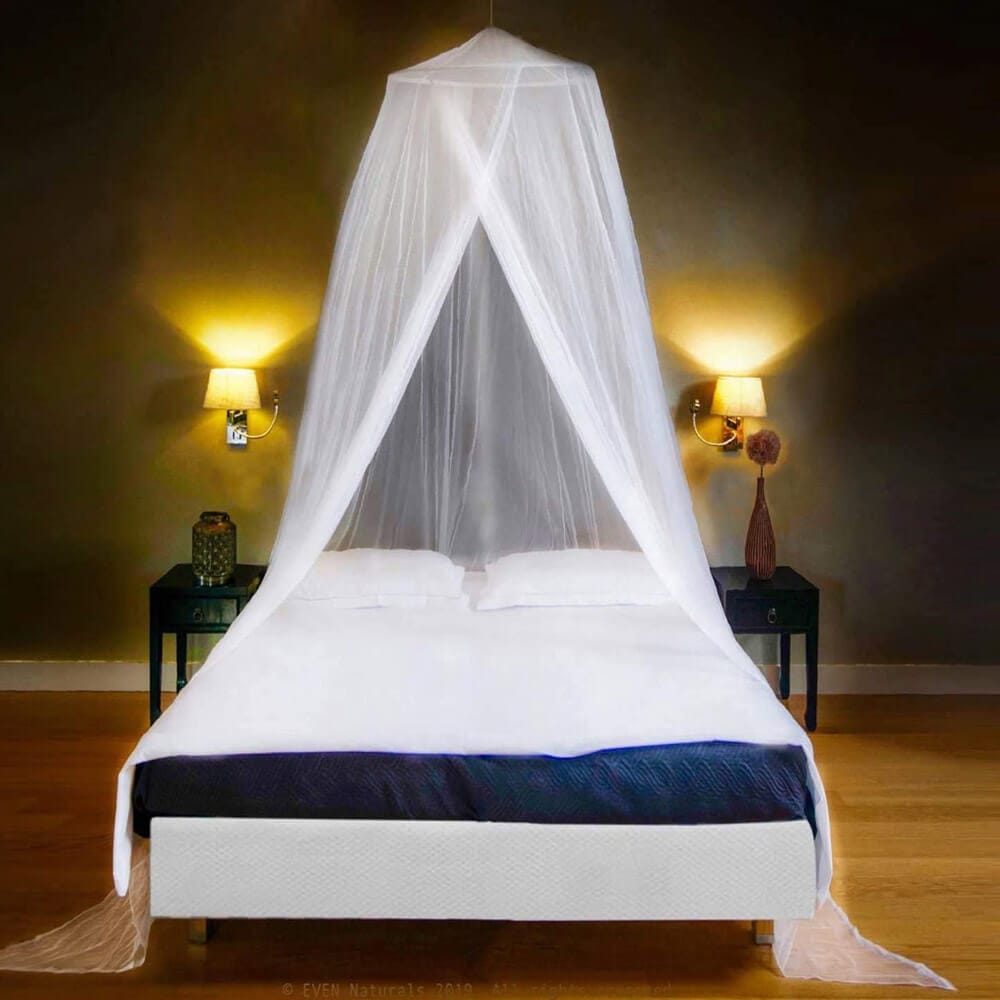 EVEN NATURALS Large Round Mosquito Net for Queen/King Size Beds