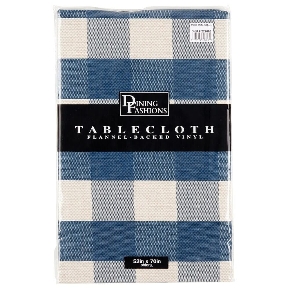 Buffalo Check Vinyl Tablecloth with Flannel Backing