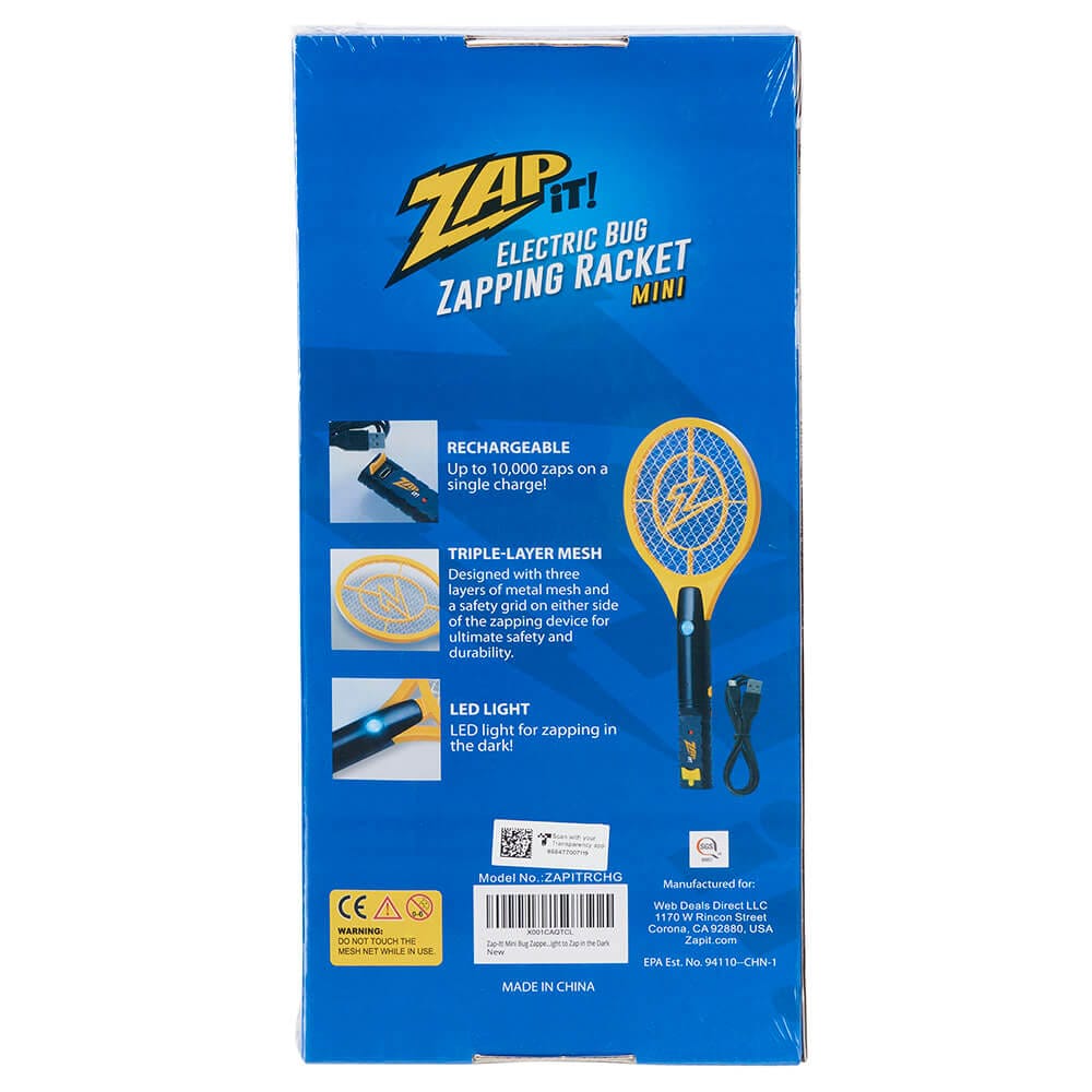 ZAP IT! Mini Electric Bug Zapping Racket, 2 Count