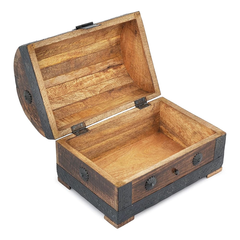 Brynnberg Wooden Pirate Treasure Chest, Brown