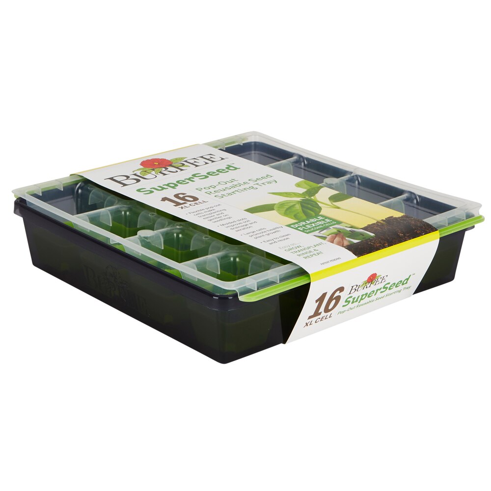 Burpee SuperSeed Pop-Out Reusable Seed Starting Tray, 16XL-Cell