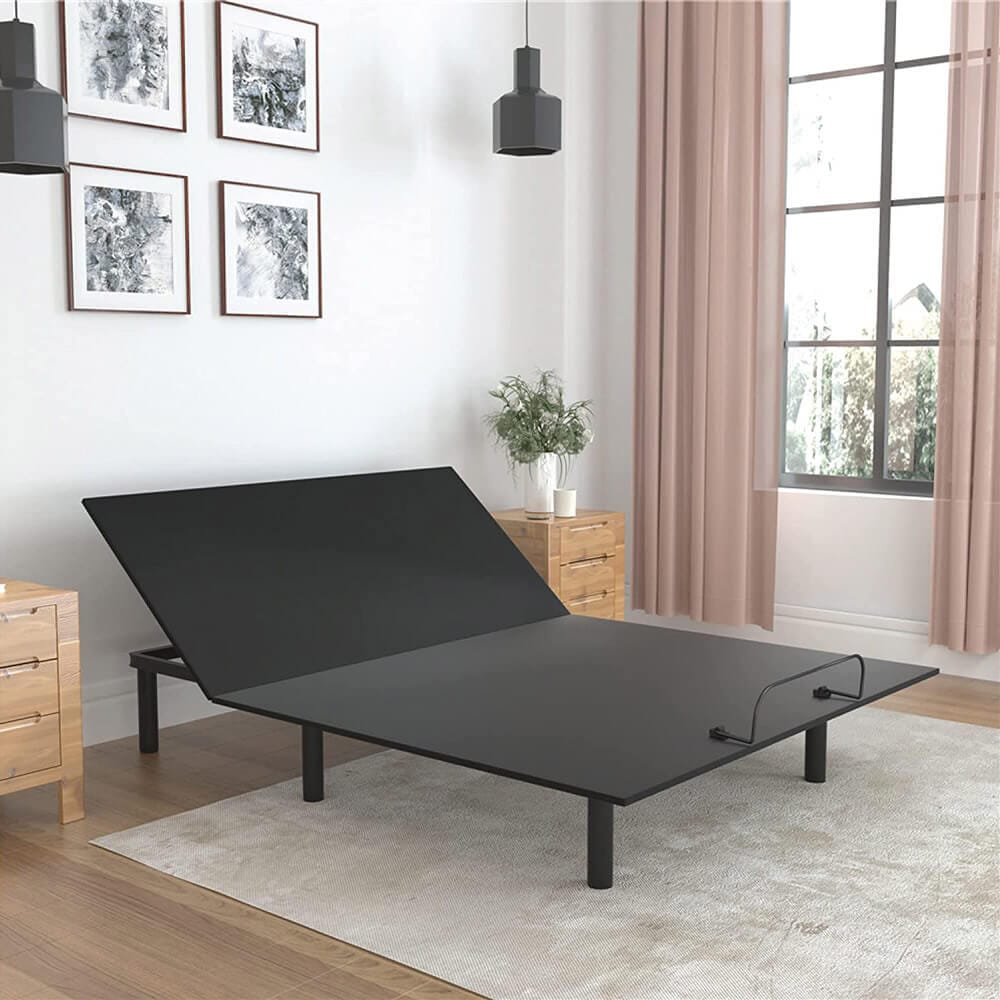 Classic Brands Adjustable Comfort Affordomatic 2.0 King Metal Bed Base, Black