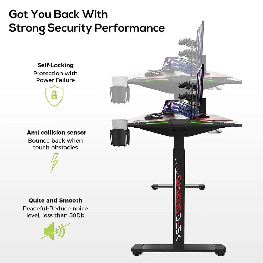 Eureka Ergonomic Adjustable Standing Desk, Black