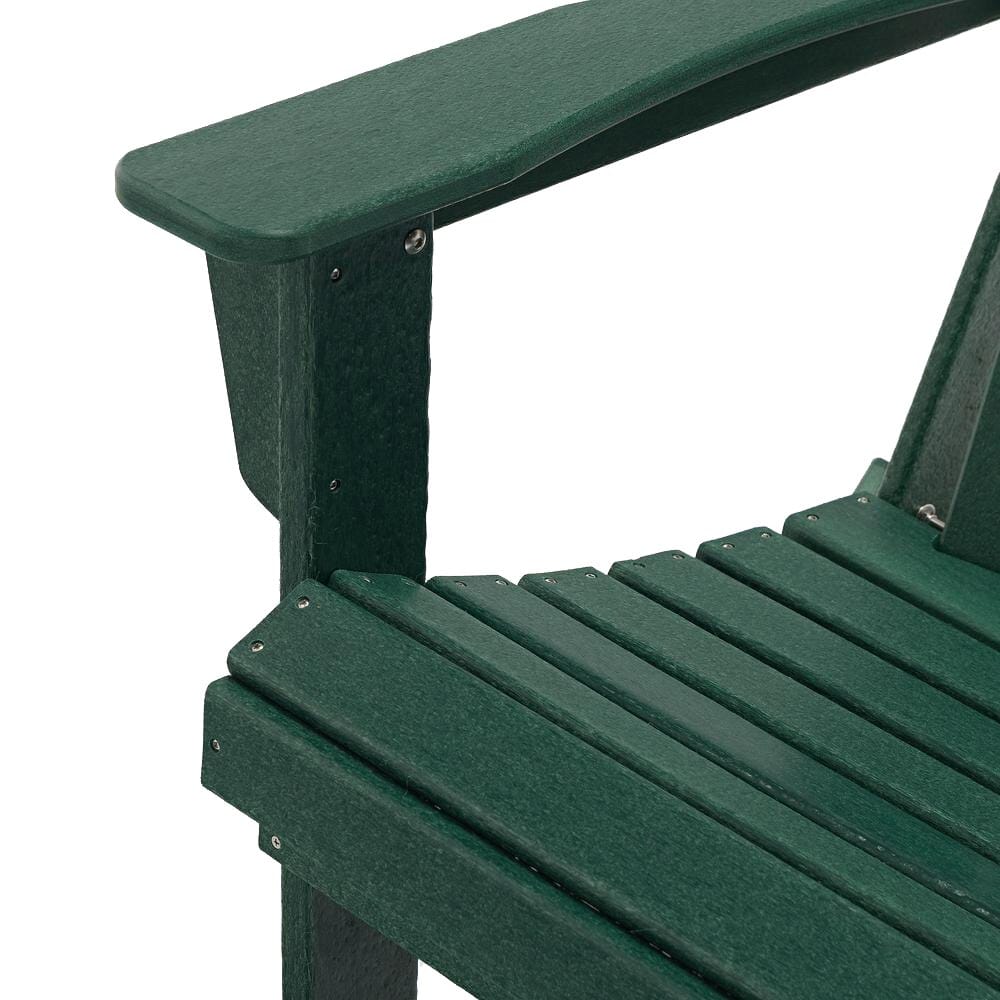 Folding All-Weather Adirondack Chair, Green