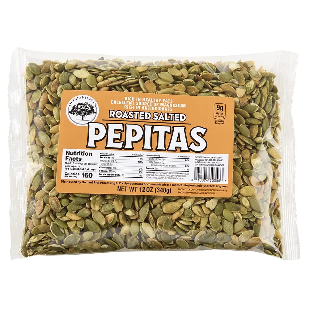 Orchard Plus Roasted Salted Pepitas, 12 oz
