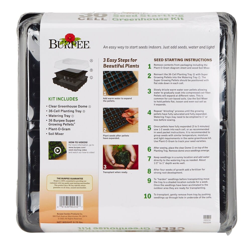 Burpee Seed Starting Greenhouse Kit, 36Cell