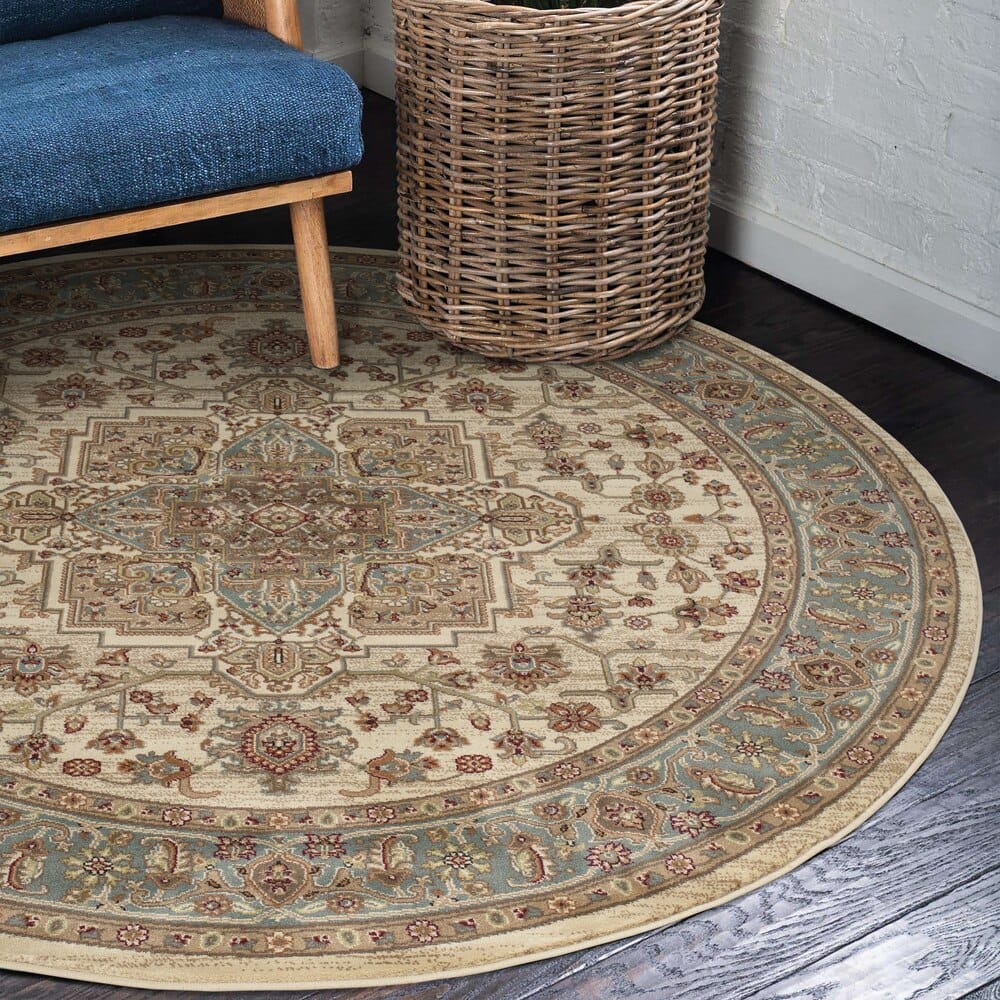 Valencia Area Rug, 5'5" Round 1 Million Point