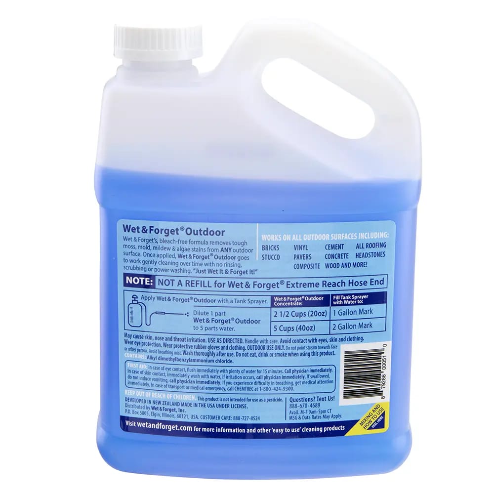 Wet & Forget Outdoor Concentrate Multi-Surface Outdoor Cleaner, 64 oz
