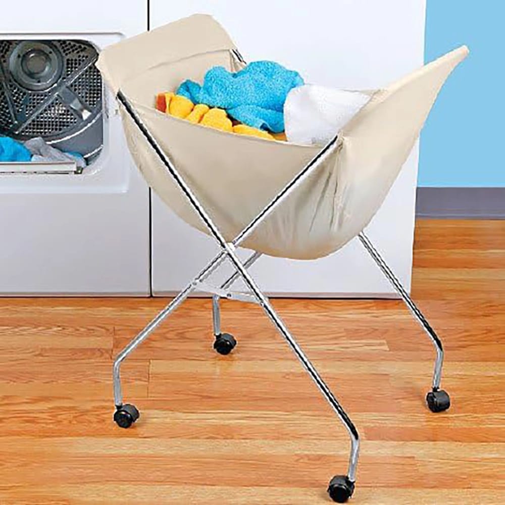 Classic Rolling Laundry Sorter, Natural