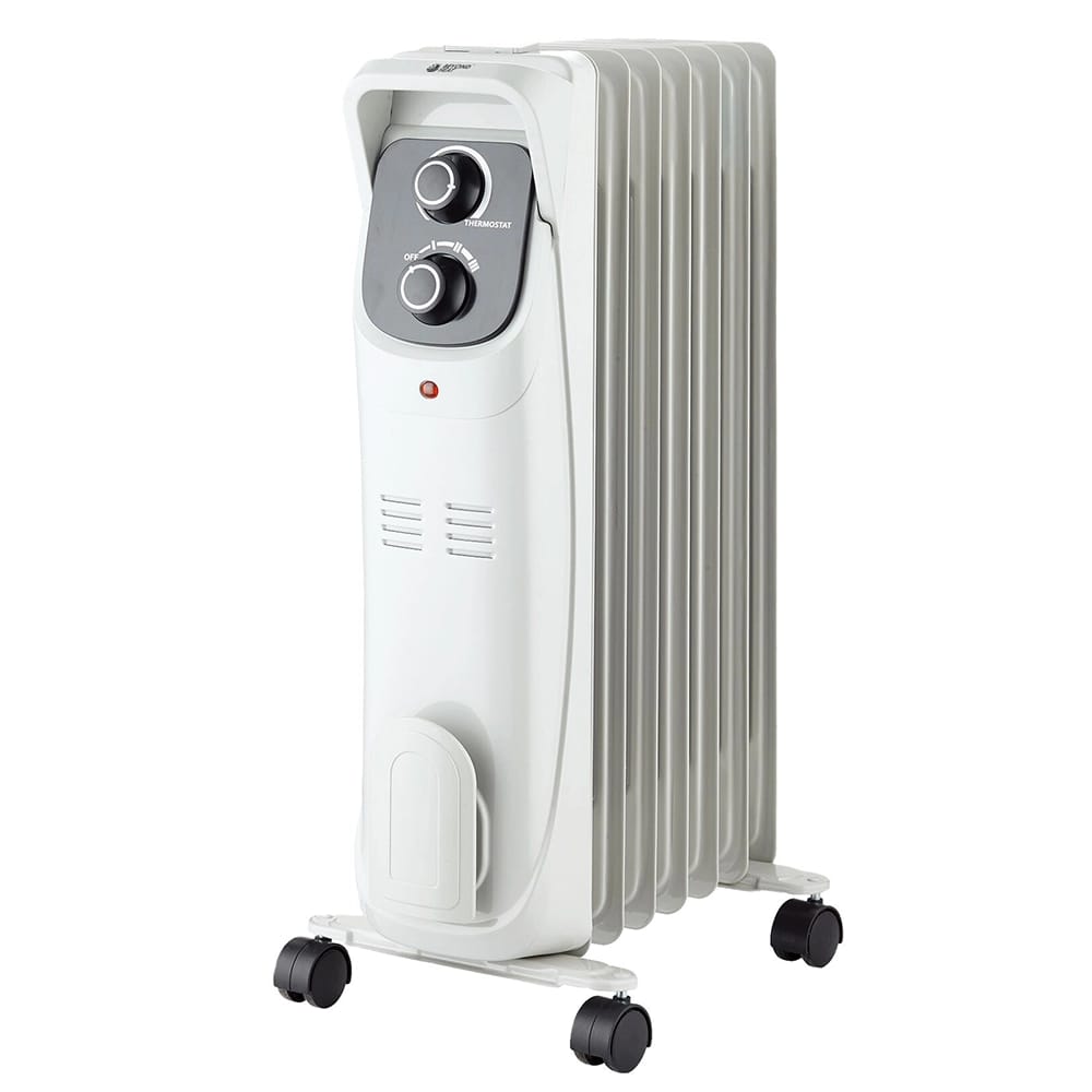 Comfort Zone Oil Filled Radiator Style Space Heater, White