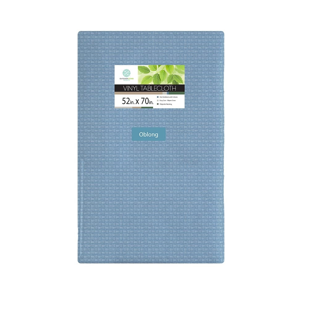 Outdoor Living Vinyl Tablecloth with Flannel Backing