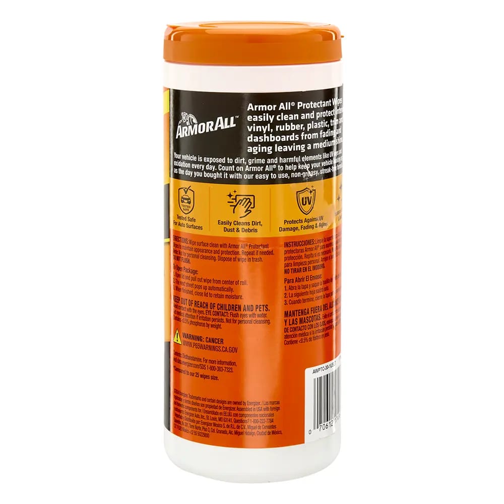Armor All Protectant Wipes, 30 ct