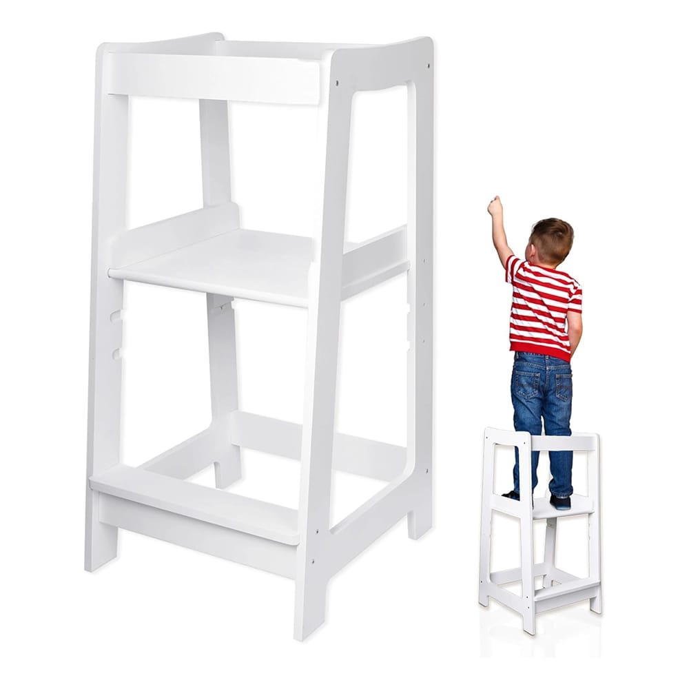 Childlike Behavior Montessori Stepping Stool, White