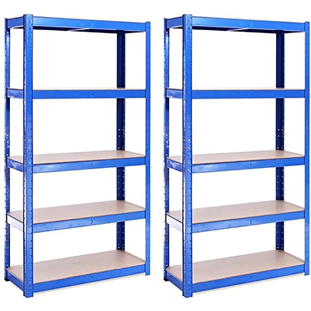 G-Rack 5-Tier Garage Shelving Unit, 30" x 12" x 59", Blue, 2 Count