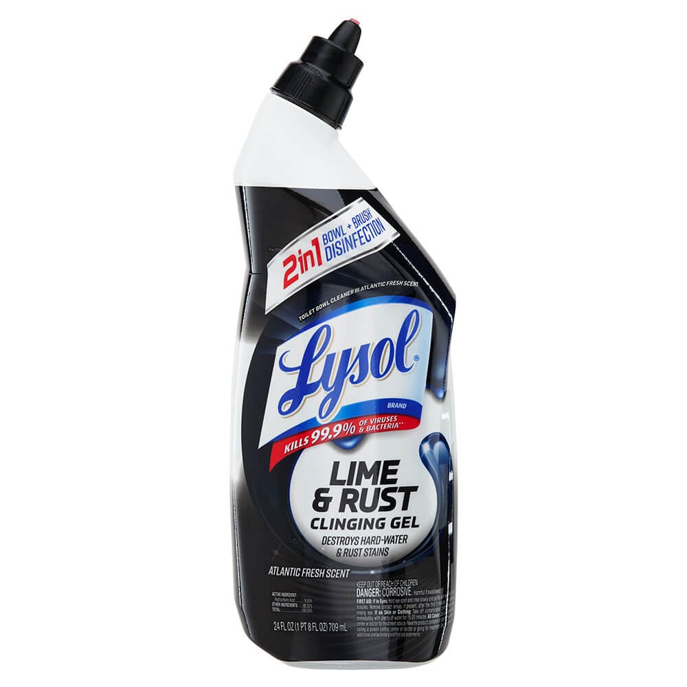 Lysol Lime & Rust Clinging Gel Toilet Bowl Cleaner, 24 oz