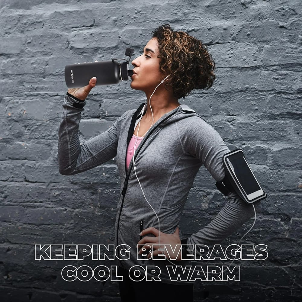 HYDRATE 32 oz Water Bottle, Black