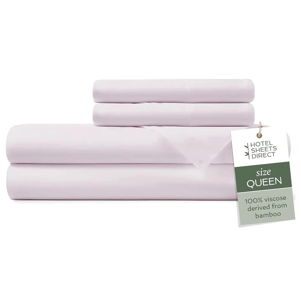 Hotel Sheets Direct 4-Piece Bed Sheet Set, Queen, Light Pink