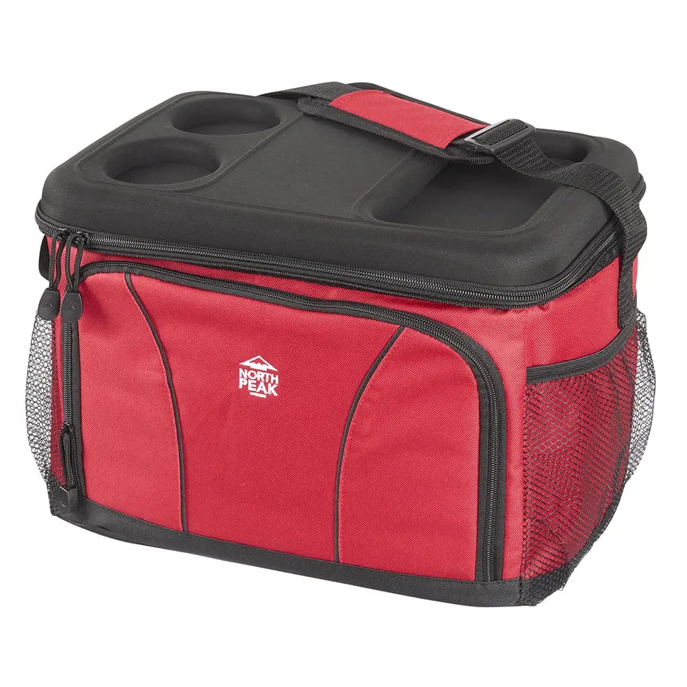 North Peak 32-Can Molded Top Cooler, Red