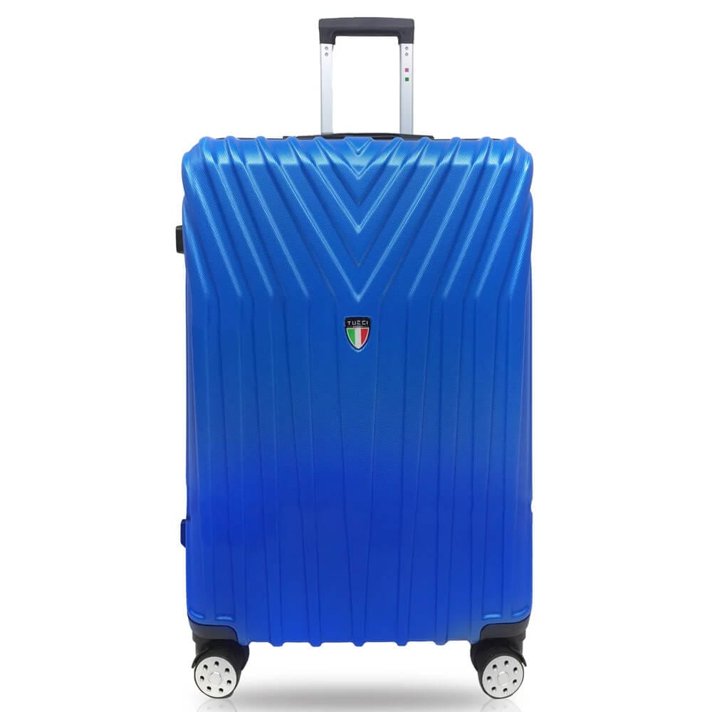 TUCCI Italy Bordo 3-Piece (20", 24", 28") Luggage Set, Pearl Blue
