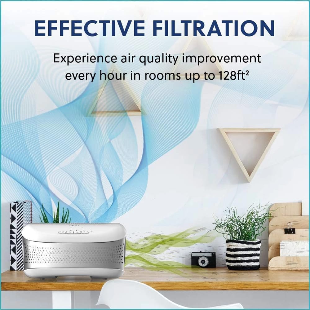 Homedics Total Clean Desktop Air Purifier, White