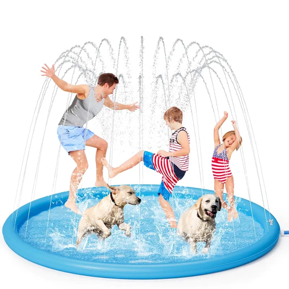 Pecute Dog Splash Pad Sprinkler, 74"