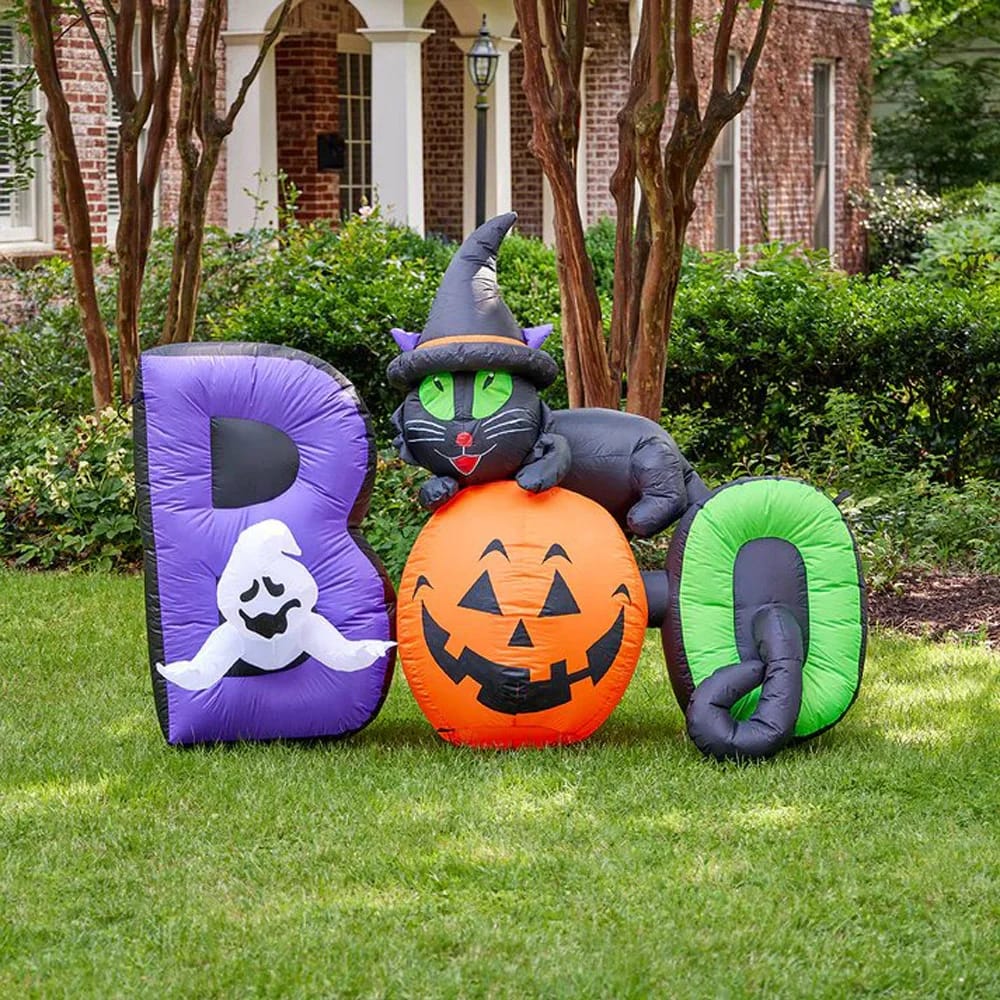 5' Inflatable Boo with Cat