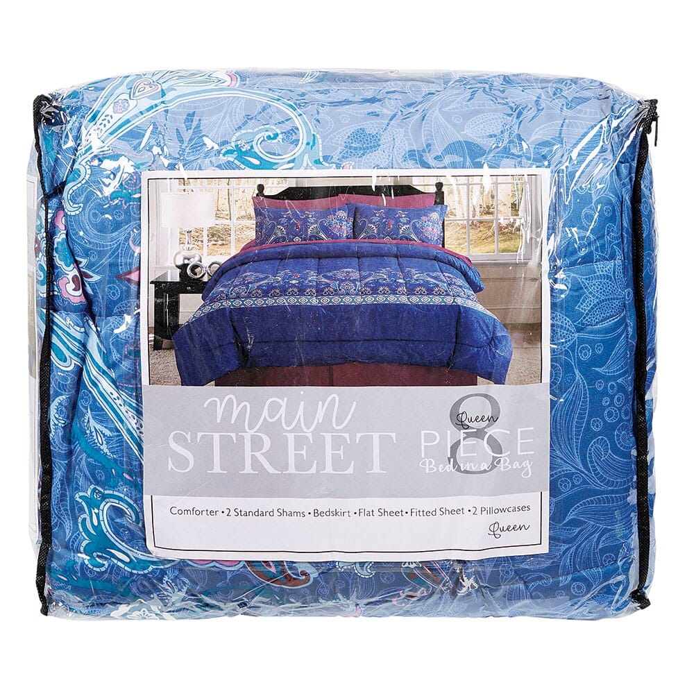 Main Street Queen Bed in a Bag, 8 Piece