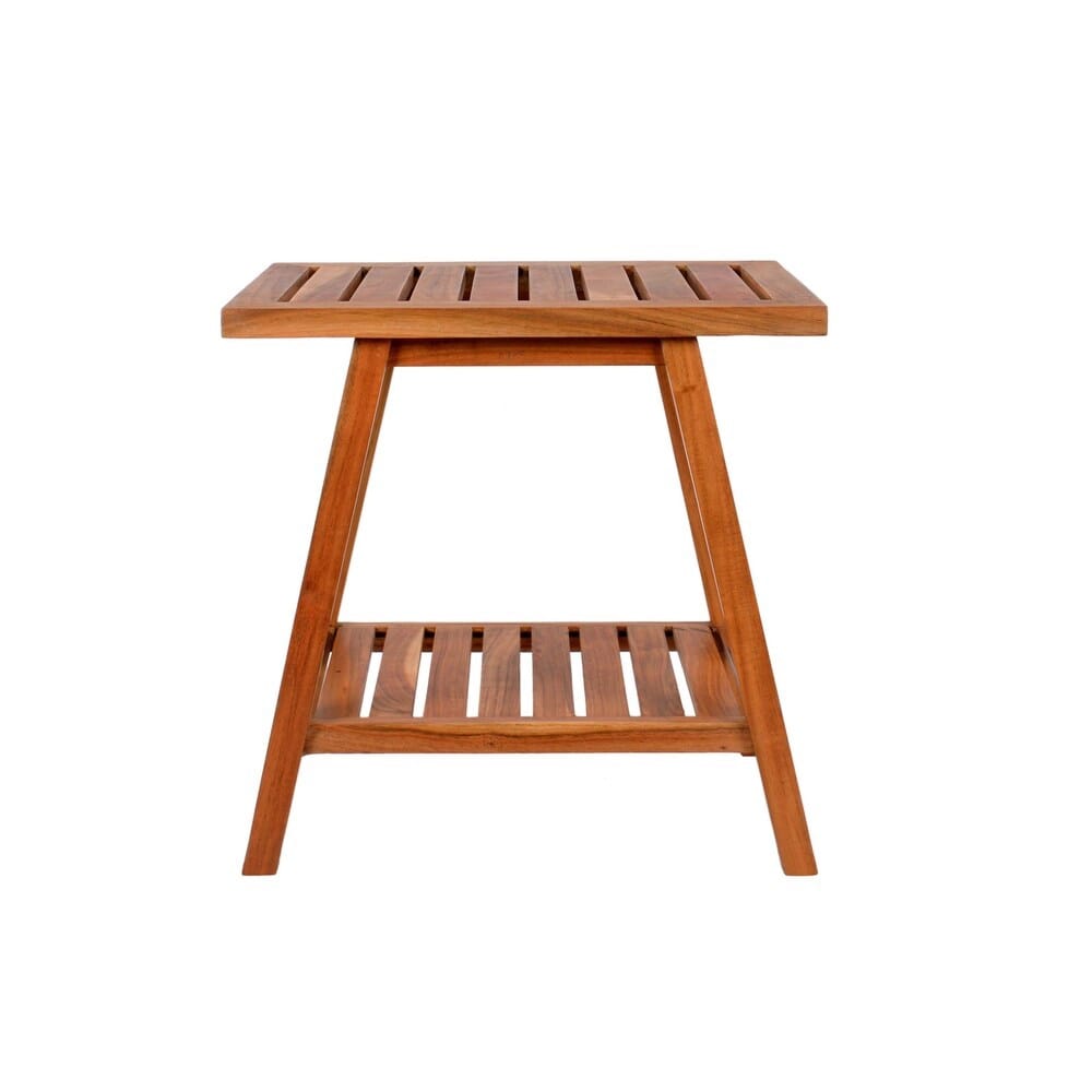 Acacia Wood Bath Bench, Natural