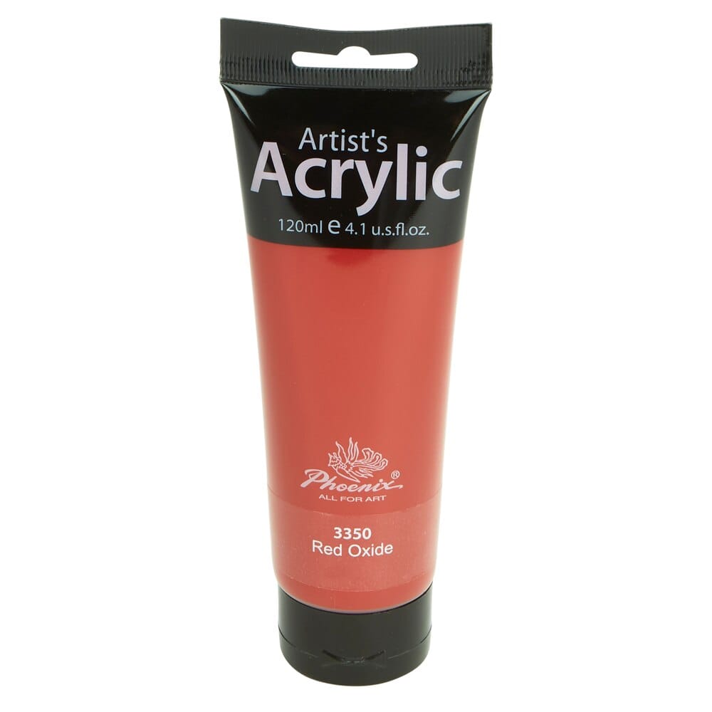 Phoenix Artist's Acrylic Paint, Red Oxide, 120 ml