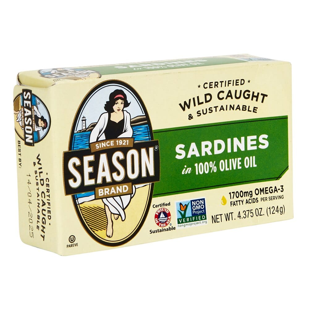 Season Brand Sardines in Olive Oil, 4.375 oz